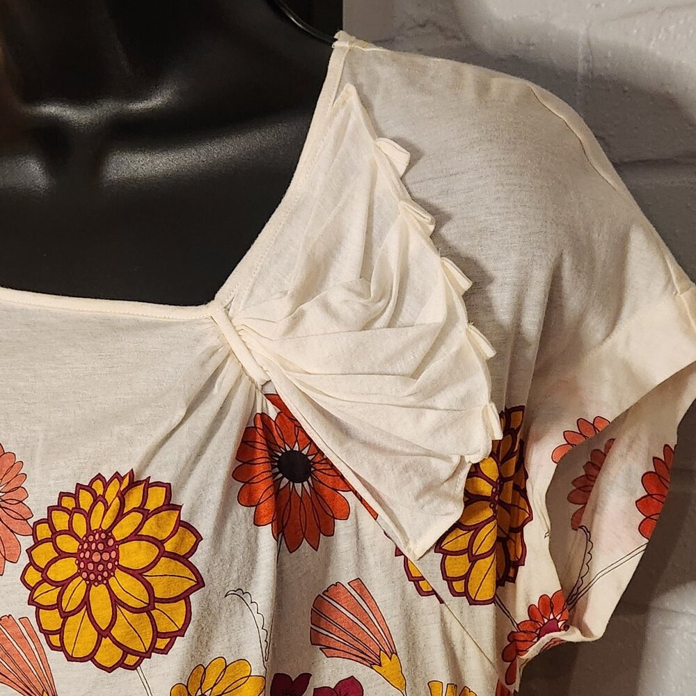 .Boho/Cottagecore Floral Print Top from Ric Rac (Anthropologie) - Picture 3 of 8